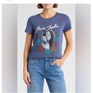 NWT Lucky Brand Janis Joplin XS t shirt navy (v1)